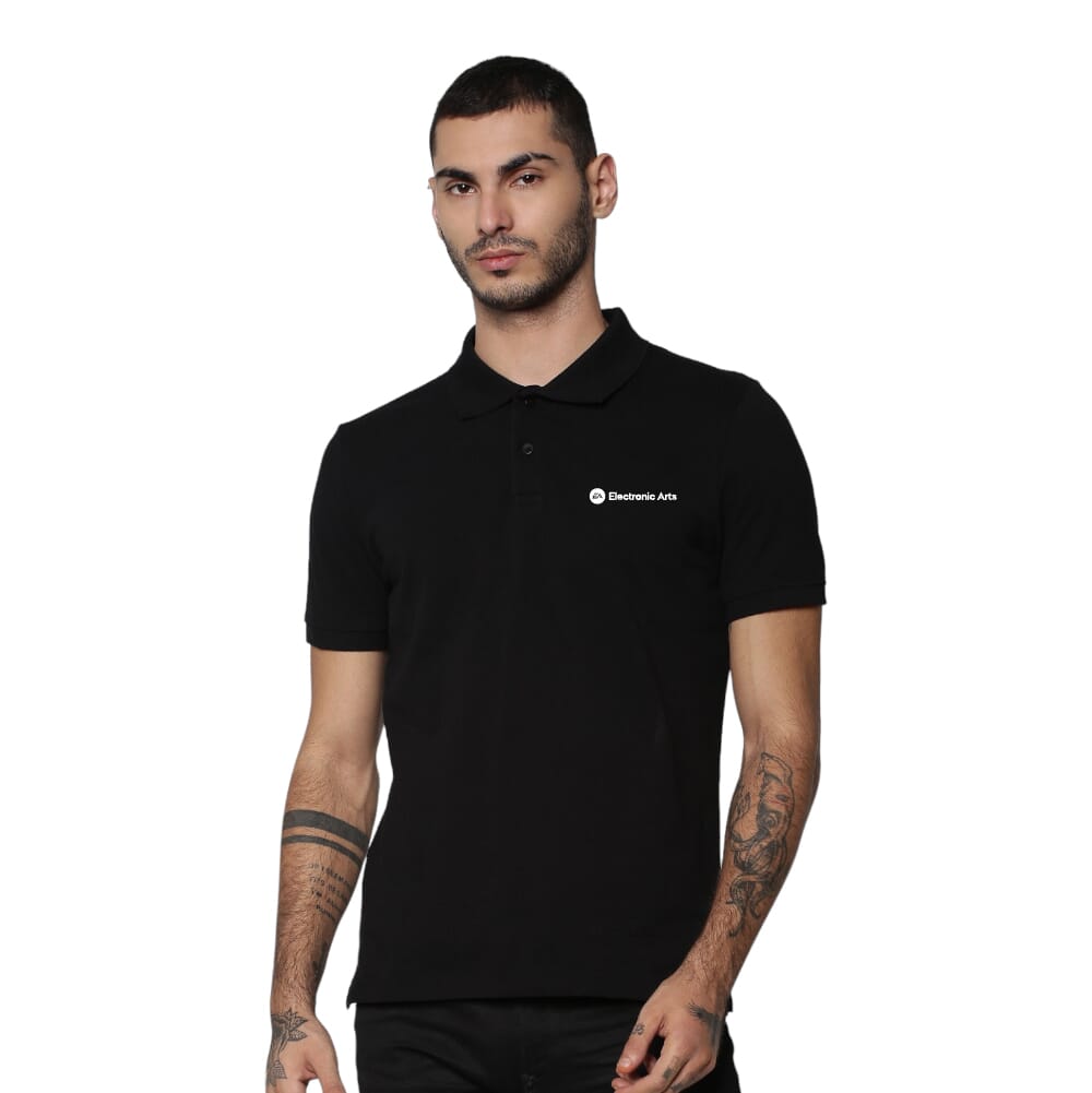 Jack&Jones Plain Polo T-Shirt-Black
